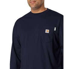 Carhartt 남성용 화염 방지 포스 루즈핏 미드웨이트 긴소매 포켓 티셔츠