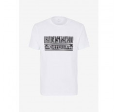 A|X ARMANI EXCHANGE 남성 슬림핏 Illusion Box 로고 티셔츠