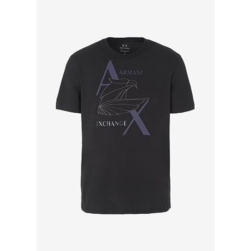 A|X ARMANI EXCHANGE 남성 레귤러핏 Axe Eagle 티셔츠