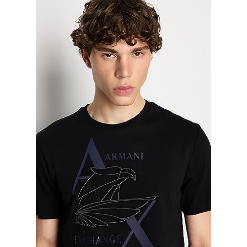 A|X ARMANI EXCHANGE 남성 레귤러핏 Axe Eagle 티셔츠