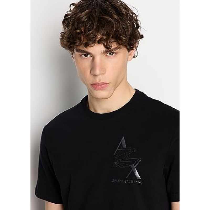 A|X ARMANI EXCHANGE 남성 슬림핏 Axe 이글 티셔츠