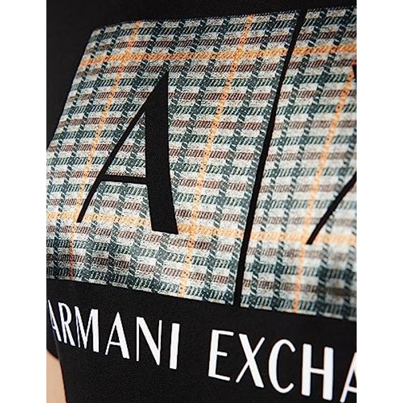 A|X ARMANI EXCHANGE 남성 레귤러핏 Axe 박스 로고 티셔츠