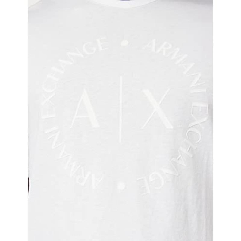 A|X ARMANI EXCHANGE 남성용 서클 로고 그래픽 티셔츠