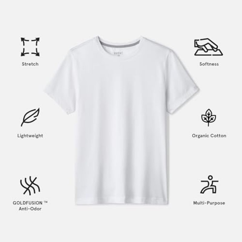 Rhone Element 남성 티셔츠, 매우 부드러운 일상 남성 셔츠, 남성용 유기농 페루 피마 코튼 셔츠