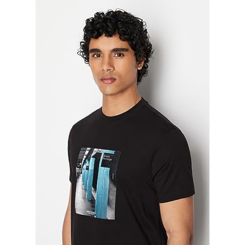 A|X ARMANI EXCHANGE 남성 레귤러핏 NYC 이미지 티셔츠