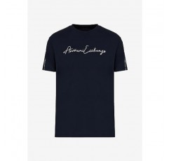 A|X ARMANI EXCHANGE 남성 레귤러핏 스크리블 로고 티셔츠
