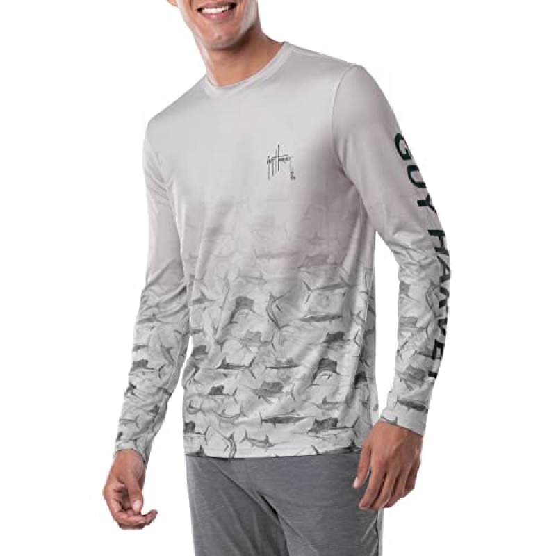 Guy Harvey 남성용 긴소매 퍼포먼스 셔츠(UPF 50+ 자외선 차단 기능 포함)