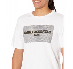 Karl Lagerfeld Paris 여성 캐주얼 소용돌이 로고 반소매 티셔츠