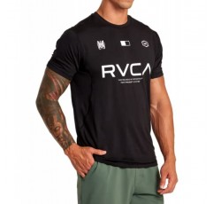 RVCA 남성용 스포츠 레귤러핏 운동용 통기성 티셔츠