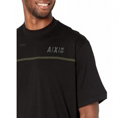 A|X ARMANI EXCHANGE 남성 헤비 저지 파이프 스트라이프 티셔츠