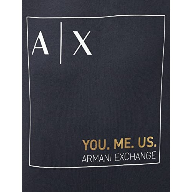 A|X 아르마니 익스체인지 남성 You.me.us. 박스 포일 로고 피마 티셔츠