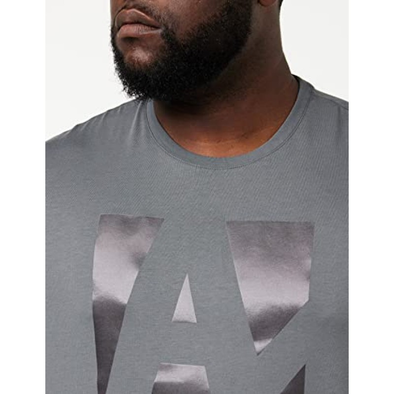 A|X ARMANI EXCHANGE 남성 실키 라지 로고 티셔츠