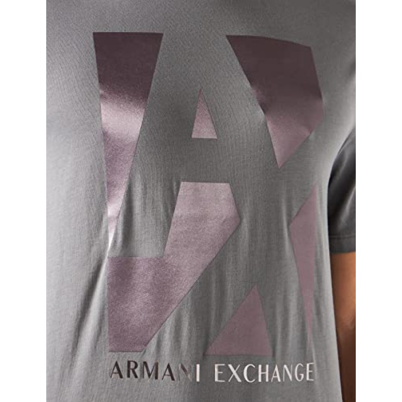 A|X ARMANI EXCHANGE 남성 실키 라지 로고 티셔츠
