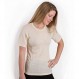 Hocosa 반소매 언더웨어 셔츠, 오가닉 울-실크 혼방, 남녀공용, 내추럴 화이트