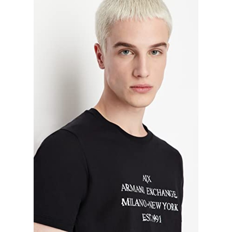 A|X ARMANI EXCHANGE 아르마니 익스체인지 남성 Est 1991 로고 티셔츠