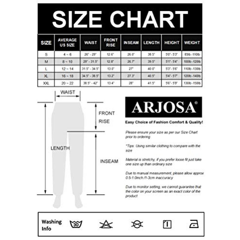 ARJOSA 여성 요가 하렘 팬츠 플레어 루즈 헐렁한 와이드 레그 라운지 파자마 하의