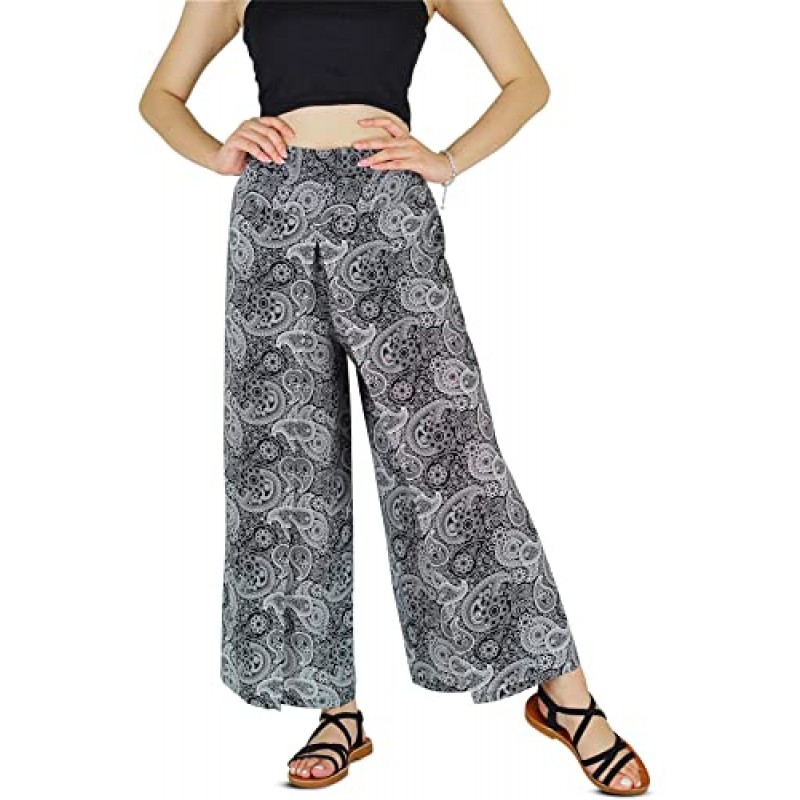 아늑한 하렘 팬츠 여성용 요가 Palazzo Beach Wear 와이드 레그 보호 히피 보헤미안 알라딘 지니