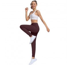 UEU 여성용 조깅 바지 Drawstring Running Sweats 운동 운동 체육관 요가 트레이닝 복 주머니 포함
