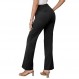 Siliteelon Womens Dress Pants Dressy 캐주얼 작업 요가 바지 여성용 플레어 바지 드레스 바지 와이드 레그 바지