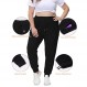 Uoohal Womens Cotton 플러스 사이즈 스웨트 팬츠 Drawstring Loose Joggers 러닝 운동 라운지 파자마 바지 (포켓 포함)