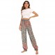 Love Welove 패션 여성 여름 인쇄 요가 하렘 바지 Ruffle Elastic Ruffle 하이 웨이스트 Boho Hippie Palazzo Jogger Pants