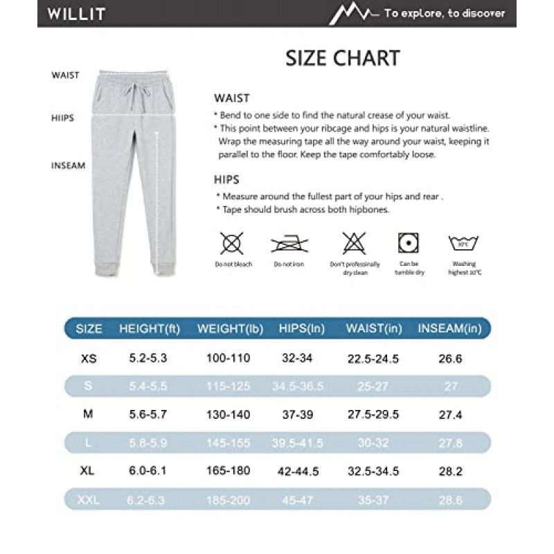 Willit 여성용 양털 스웨트 팬츠 따뜻한 셰르파 안감 조깅 겨울 열 운동 러닝 라운지 양털 바지