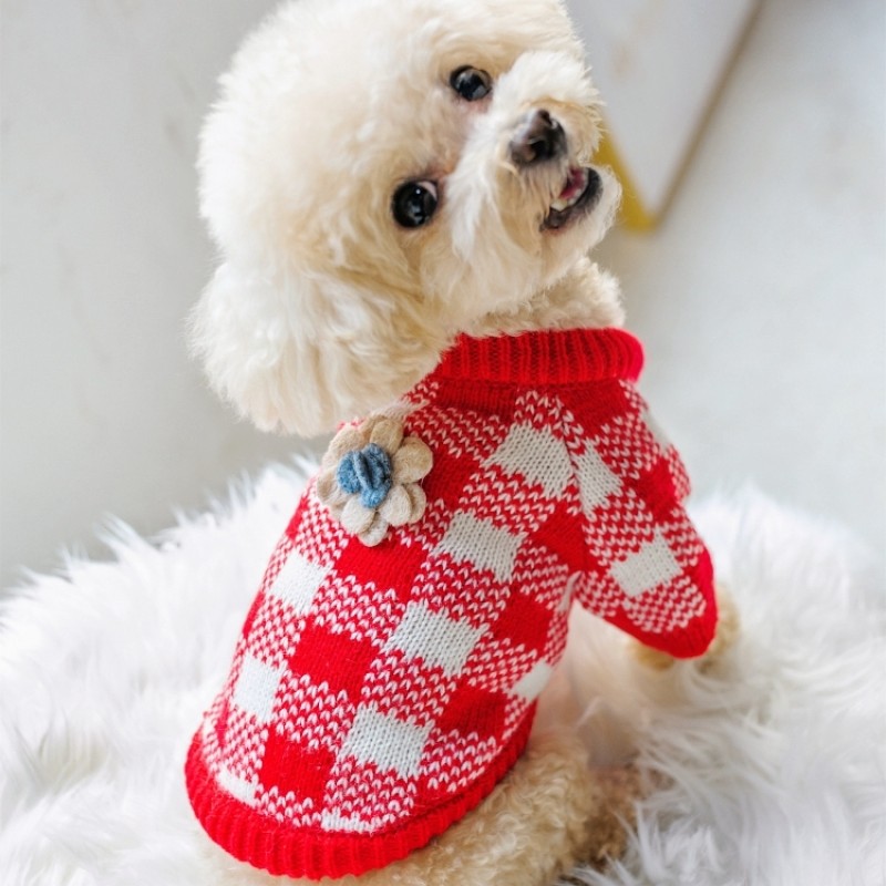 애완 동물 스웨터 강아지 개 옷 테디 프렌치 Dou Pomeranian 작은 개 고양이 Bichon 푸들 가을, 겨울 강아지