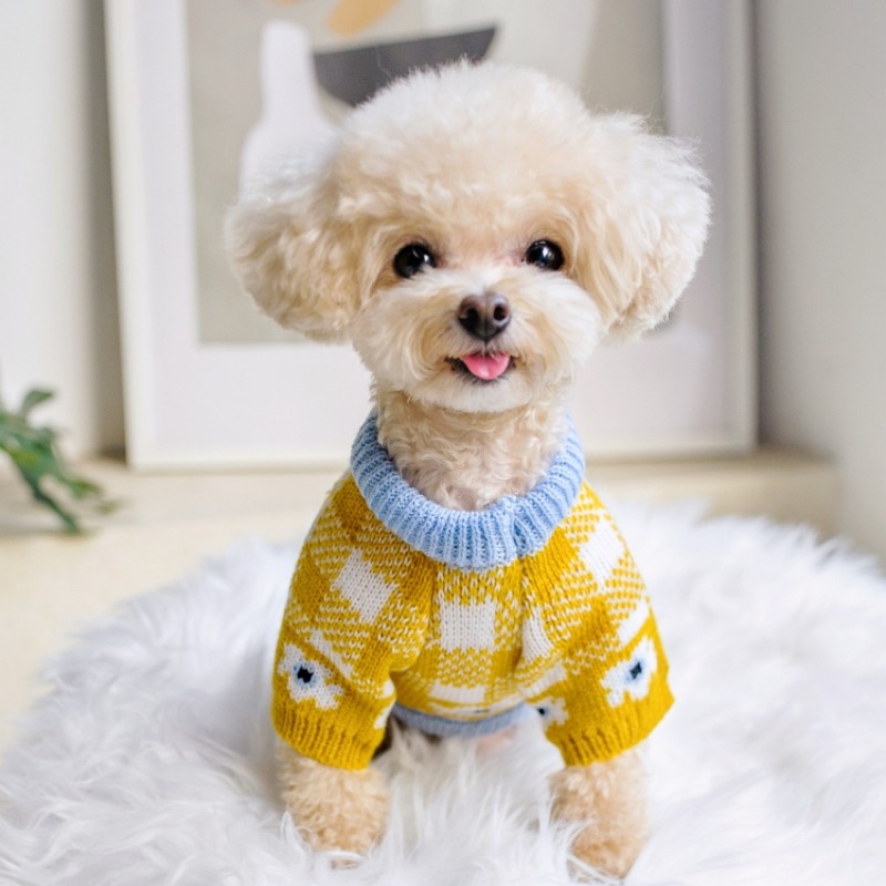 애완 동물 스웨터 강아지 개 옷 테디 프렌치 Dou Pomeranian 작은 개 고양이 Bichon 푸들 가을, 겨울 강아지