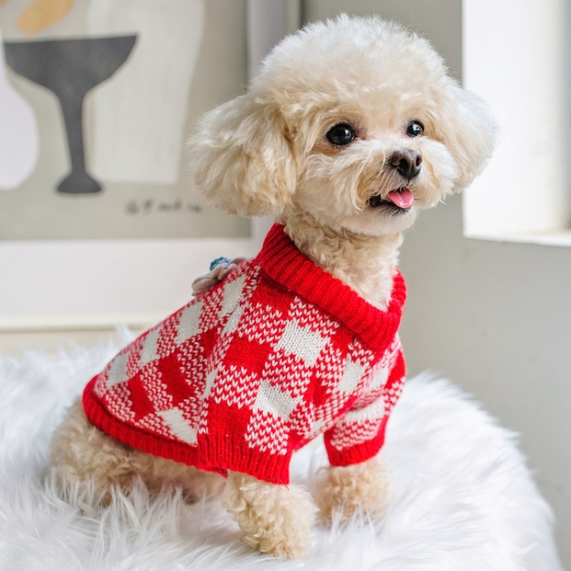 애완 동물 스웨터 강아지 개 옷 테디 프렌치 Dou Pomeranian 작은 개 고양이 Bichon 푸들 가을, 겨울 강아지