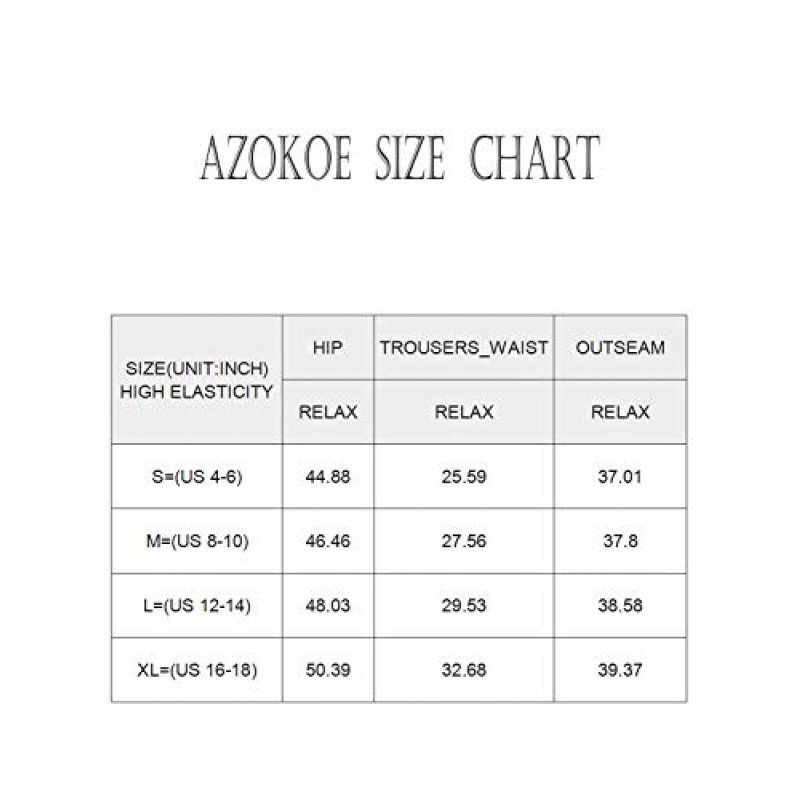 AZOKOE 여성 편안한 하이 웨이스트 조깅 바지 포켓이 있는 루즈한 요가 여행 파자마 라운지 바지