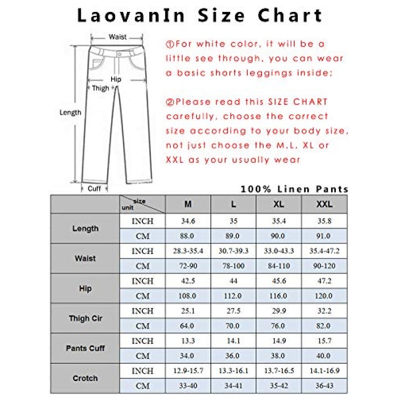 LaovanIn 여성용 리넨 크롭 팬츠 테이퍼드 앵클 카프리 바지 신축성 있는 허리