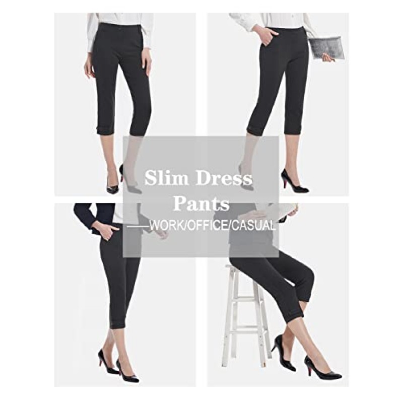 Tapata Capris 여성용 캐주얼 여름 비즈니스 Professional Stretchy Dressy Wear to Work 자르기 바지