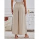 ZJCT 여성용 와이드 레그 팬츠 캐주얼 루즈 플로위 팬츠 드로우 스트링 허리 여름 Boho Palazzo Pant Trousers with Pockets