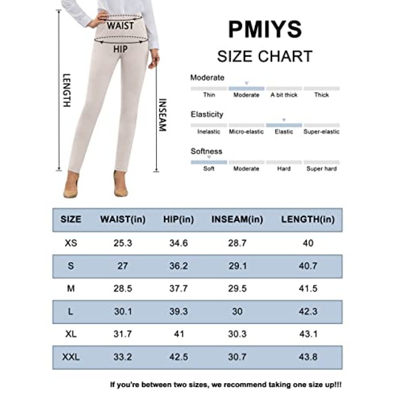 PMIYS 여성용 작업 바지 비즈니스 캐주얼 오피스 슬랙스 포켓이 있는 신축성 있는 스키니 드레스 바지