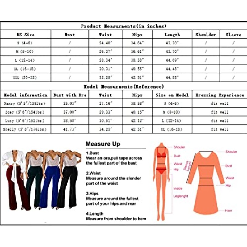 Elainone 여성용 하이 웨이스트 벨벳 플레어 팬츠 솔기 프론트 캐주얼 비즈니스 롱 팬츠 트러블