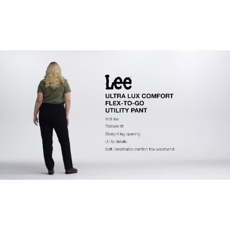 Lee 여성용 플러스 사이즈 Ultra Lux Comfort with Flex-to-go 유틸리티 팬츠