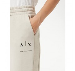 A|X 아르마니 익스체인지 여성용 스플릿 로고 디자인 드로스트링 바지, 사이드 패널 포함, 노이즈, S