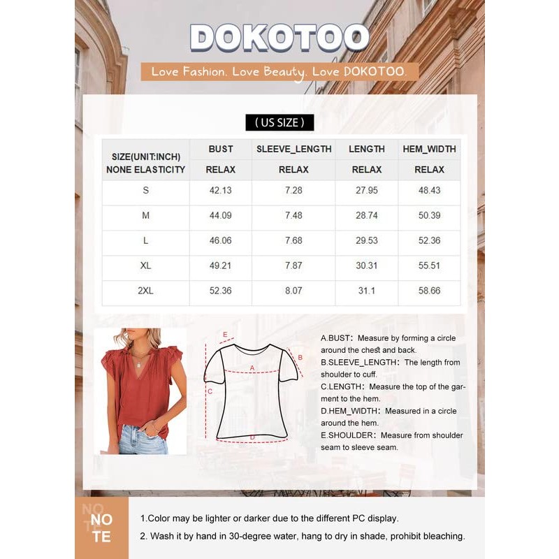 Dokotoo 여성 캐주얼 V 넥 탑 드로스트링 반소매 T 셔츠 블라우스