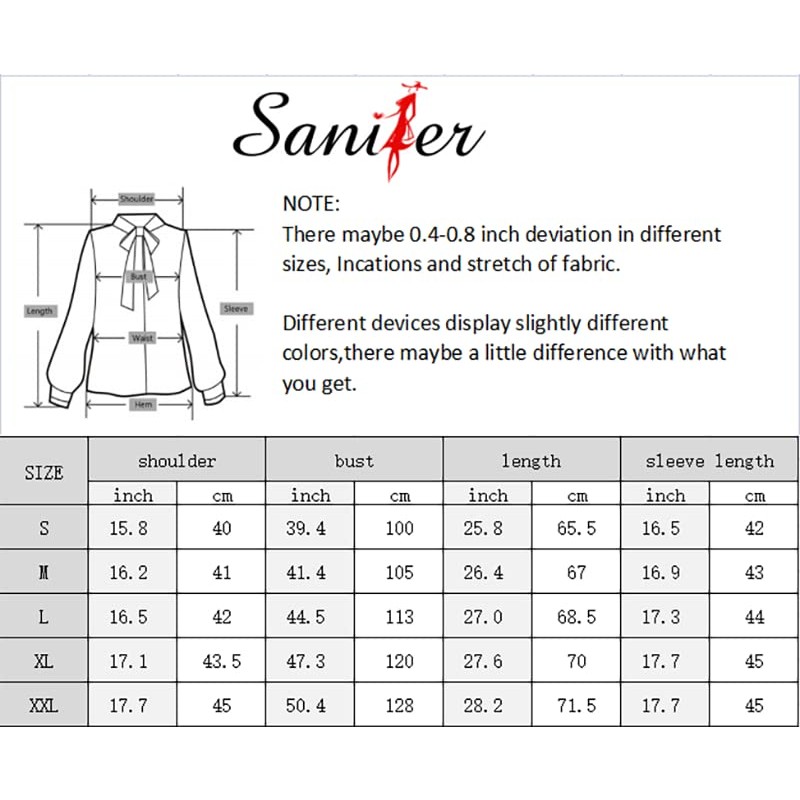 Sanifer 여성용 3/4 슬리브 튜닉 탑 루즈핏 드레시 캐주얼 블라우스 셔츠 스위스 도트 v 넥 티셔츠