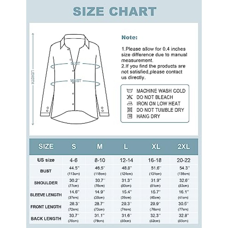 Mutitop Womens Button Down Shirts 코튼 긴 소매 오버 사이즈 남자 친구 블라우스 포켓이있는 칼라 드레스 탑