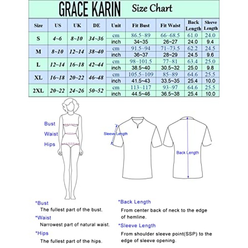 GRACE KARIN 여성용 2023 여름 V 넥 페플럼 탑 퍼프 슬리브 시폰 블라우스 메쉬 플로럴 질감 플로위 탑