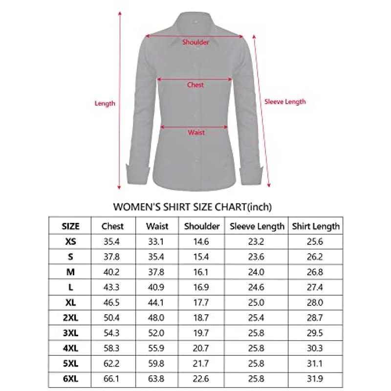 J.VER 여성 드레스 셔츠 긴팔 버튼 다운 셔츠 주름 방지 솔리드 워크 블라우스