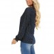 MLEBR 여성용 블라우스 패션 긴 소매 V 넥 루즈 캐주얼 꽃 무늬 레오파드 프린트 쉬폰 블라우스 탑과 티셔츠