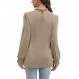 RUBZOOF 여성용 프릴 모의 넥 탑 긴 소매 꽃 무늬 솔리드 드레시 캐주얼 2023 가을 패션 블라우스 셔츠