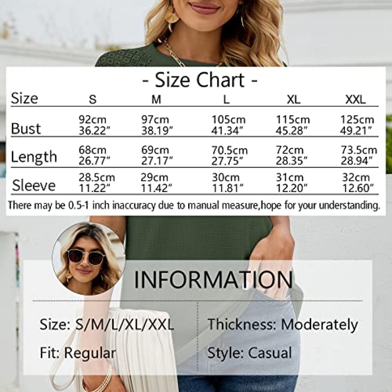 여성 여름 레이스 반소매 티셔츠 크루넥 캐주얼 루즈 탑 셔츠 블라우스