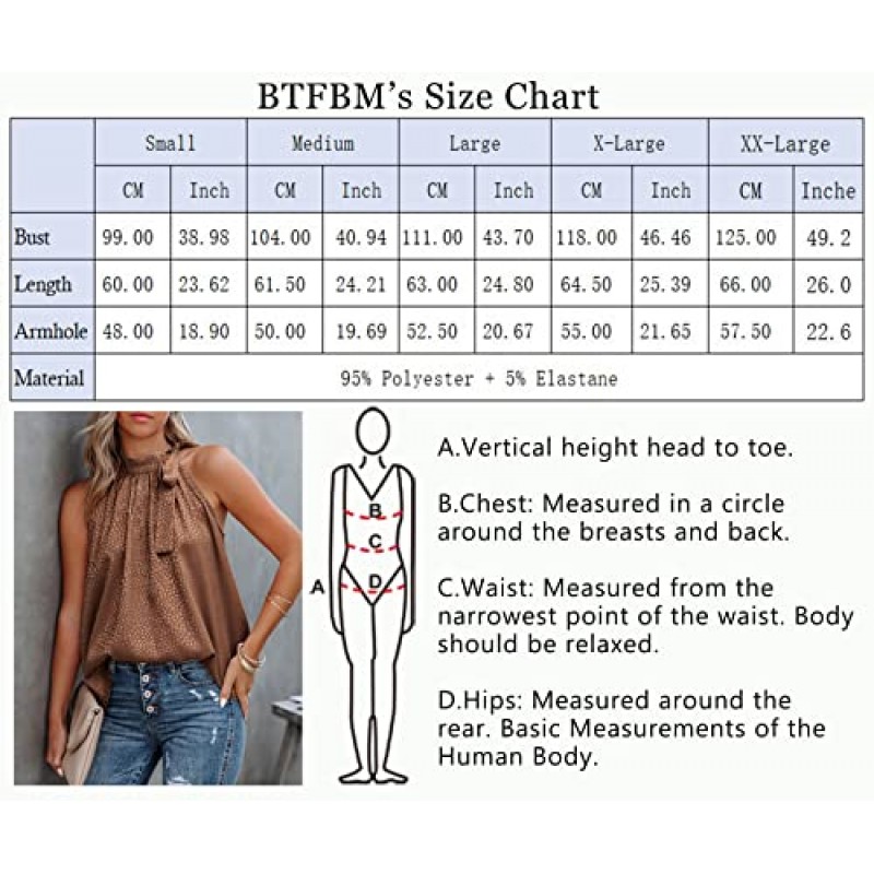 BTFBM 여성용 민소매 타이 모의 넥 여름 탑 루즈 소프트 캐주얼 사이드 보우 홀터 탱크 탑 블라우스 셔츠 레오파드 프린트