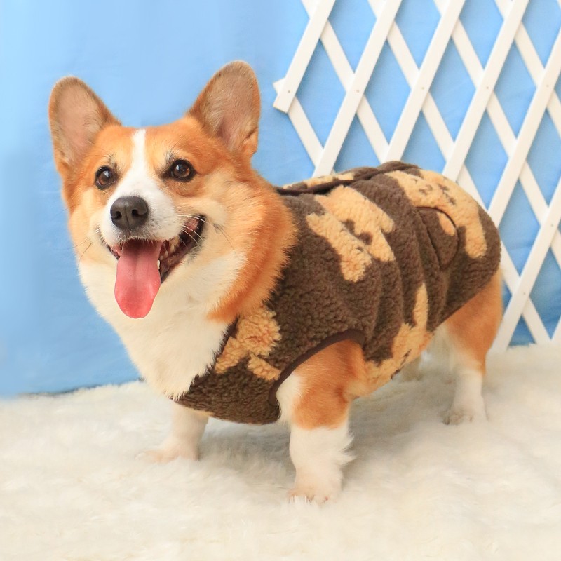 애완 동물 강아지 조끼 겨울 인터넷 연예인 따뜻한 조끼 Corgi Shiba Inu 테디 2021 새로운 강아지 겨울 옷