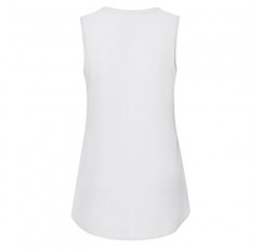 Timeson 여성용 쉬폰 V 넥 민소매 블라우스 탑 사무 작업 셔츠