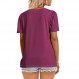 JomeDesign 여성 여름 탑 반소매 크루넥 셔츠 퍼프 슬리브 캐주얼 티셔츠
