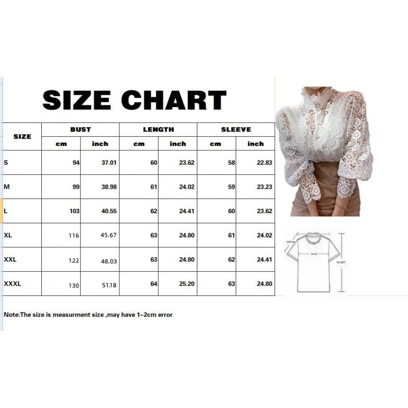여성용 우아한 레이스 트림 셔츠 캐주얼 빅토리아 블라우스 긴 소매 버튼 다운 탑